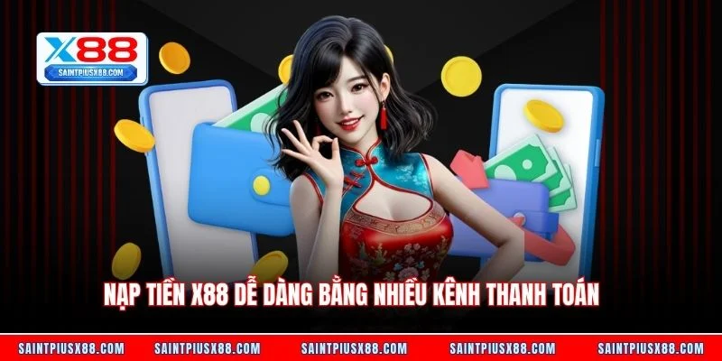 Nạp tiền X88 dễ dàng bằng nhiều kênh thanh toán